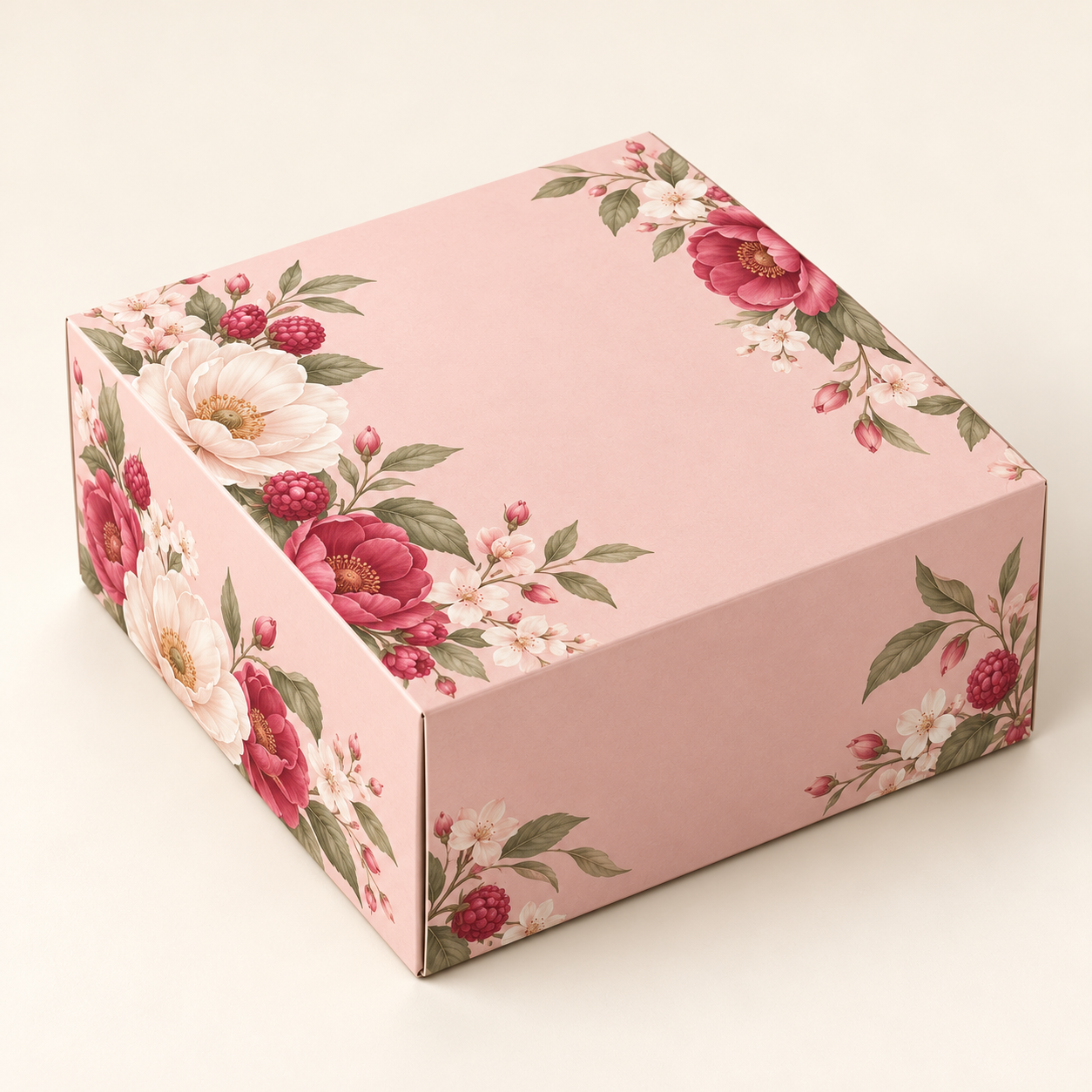Printed paper cake box, view 3