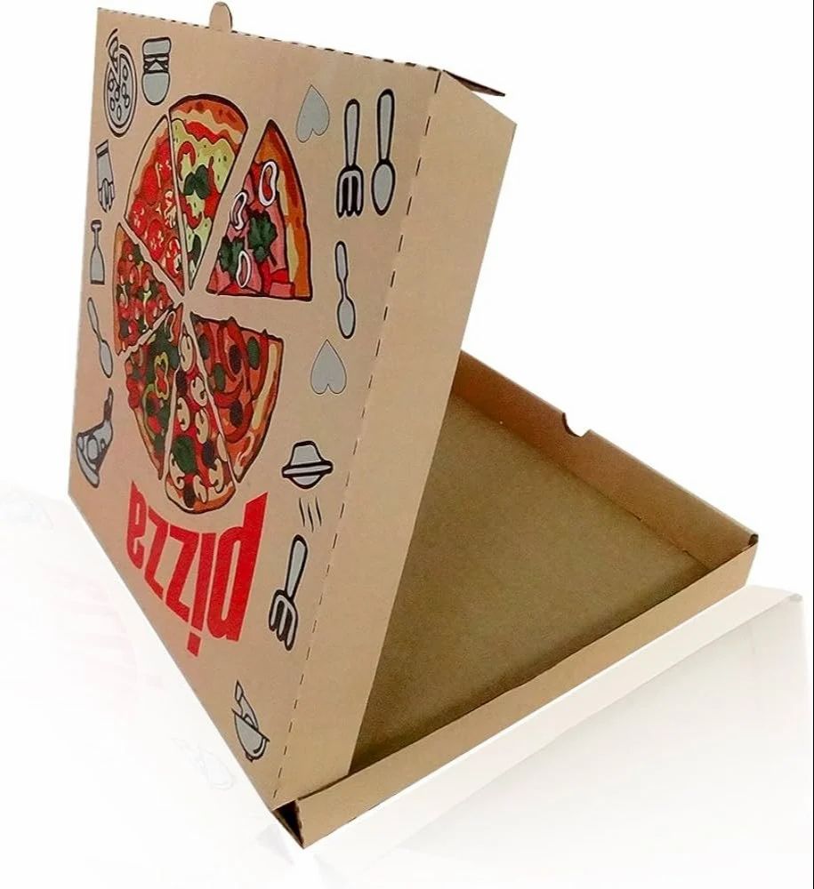 Plain Pizza Packaging Box, view 3