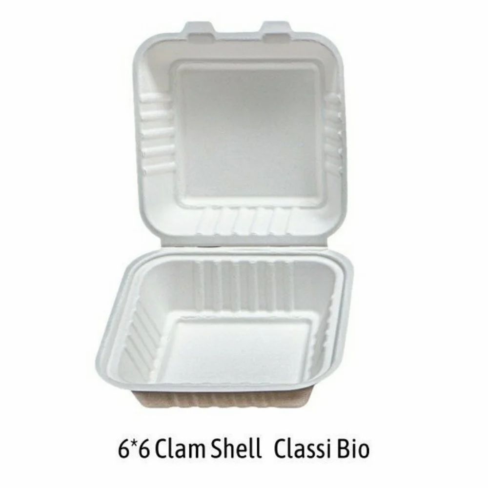 Sugarcane Bagasse Burger Boxes, view 4