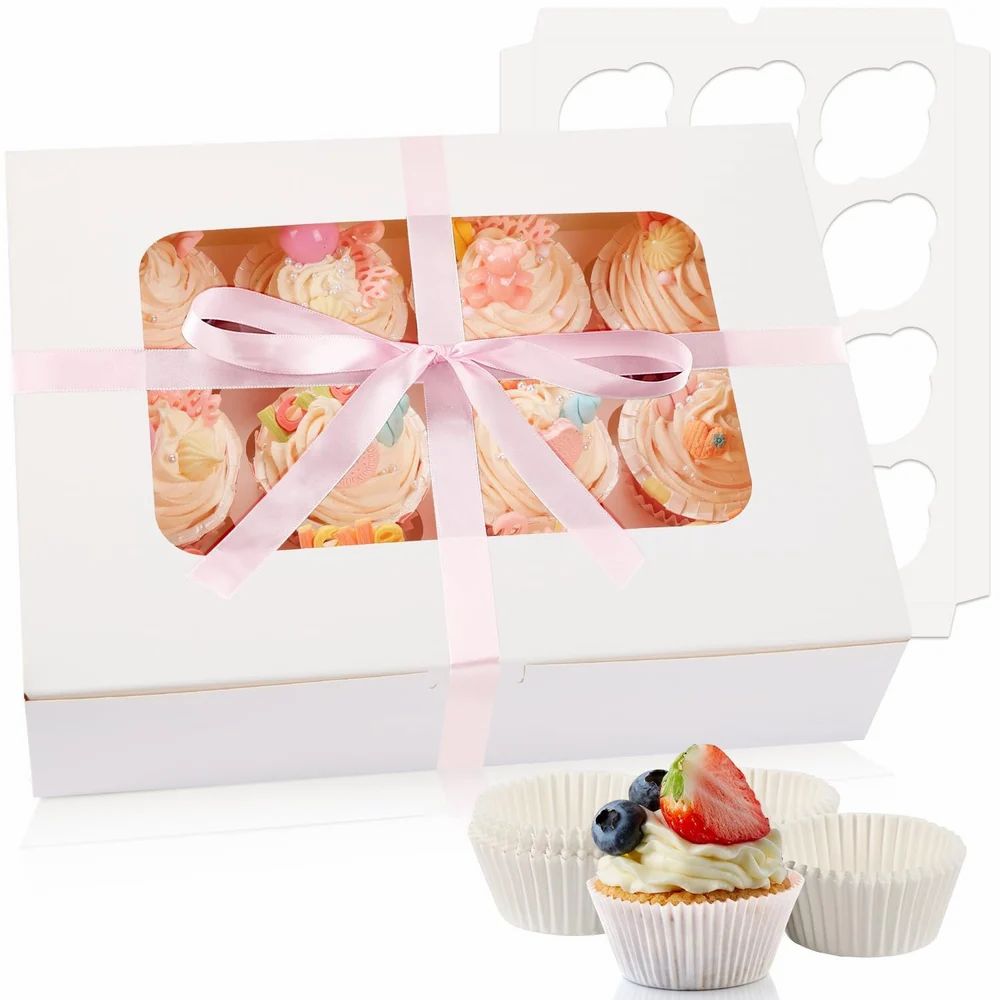 Printed cupcake packaging box