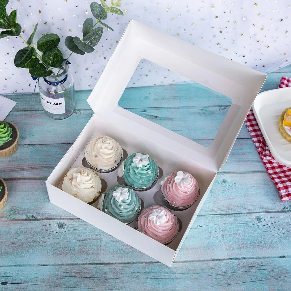 Printed cupcake packaging box, view 6