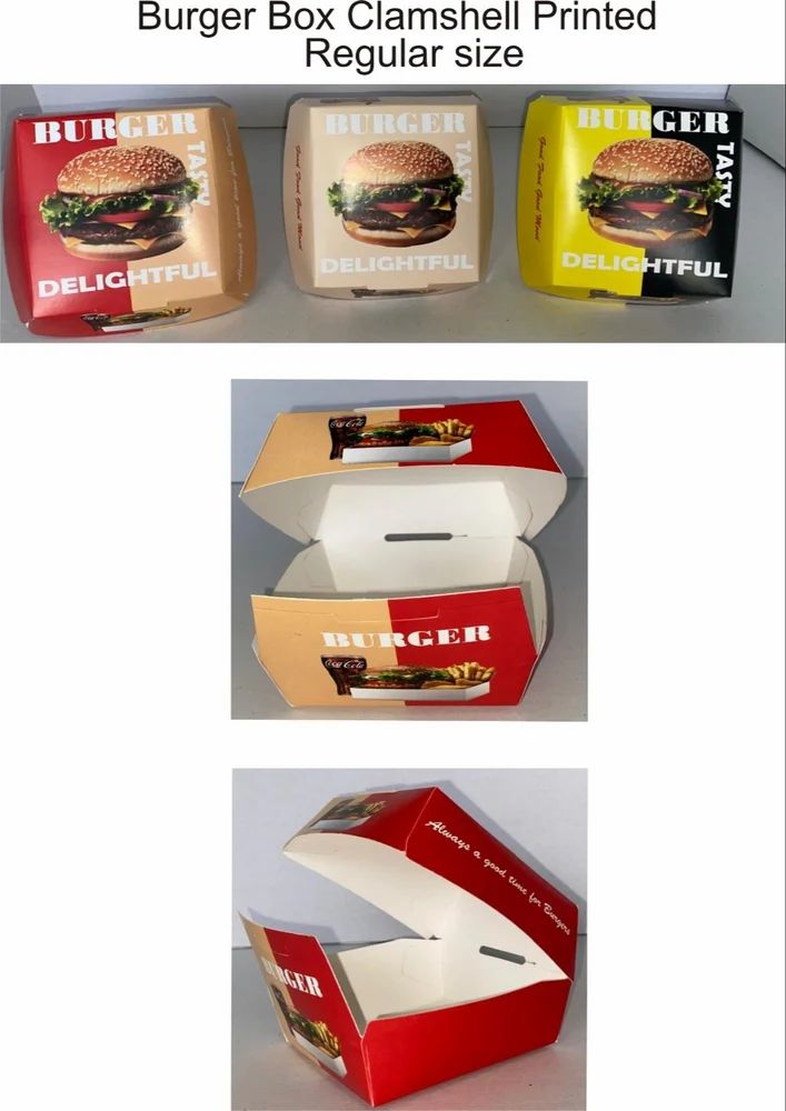 Printed Clamshell Box Burger