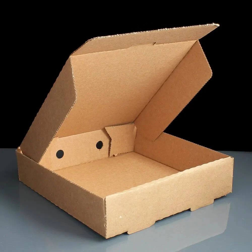 Plain corrugated pizza box — 12 inch, view 3