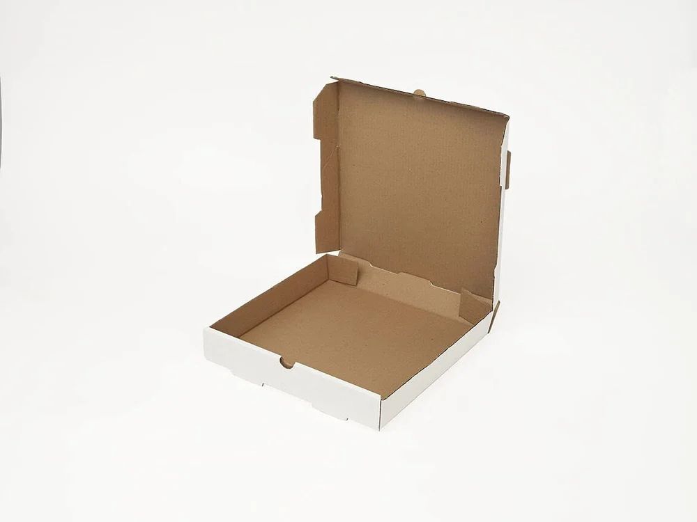 Plain corrugated pizza box — 12 inch